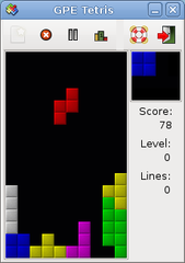 tetris game for small screens and embedded devices