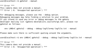 digital camera command-line client