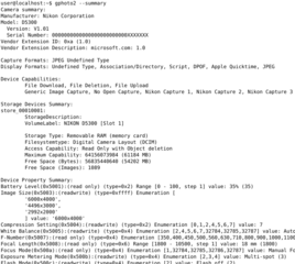 digital camera command-line client