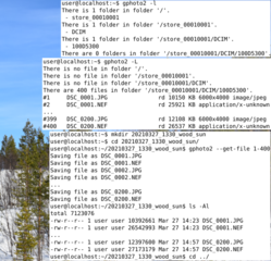 digital camera command-line client