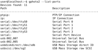 digital camera command-line client