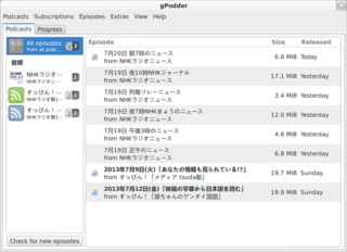 podcast client and feed aggregator