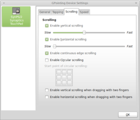 configuration tool for pointing devices