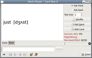 flashcard program for learning new words