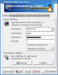 GNOME frontend for the rdesktop client