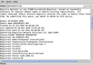 graphical whois client for GNOME