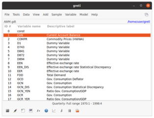 GNU Regression, Econometric & Time-Series Library