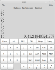 GTK+ reverse polish notation calculator