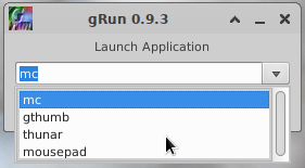 GTK+ based Run dialog