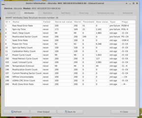 graphical user interface for smartctl