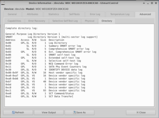 graphical user interface for smartctl