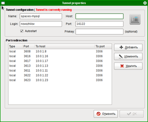 SSH tunnel manager for GNOME