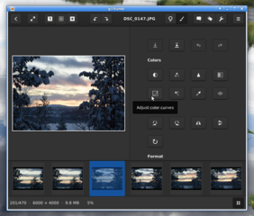 Edit file (jpg) - Adjust color curves