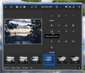 Edit file (nef) - Adjust color curves