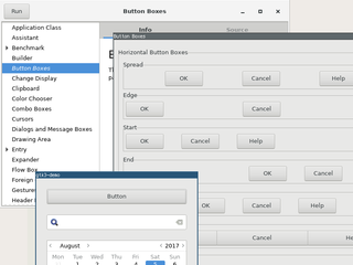 Two instances showing the "button boxs" and the "popovers" demos.