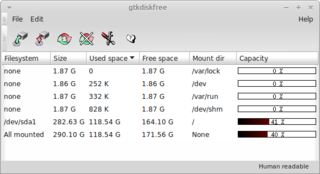 A program to show free/used space on filesystems