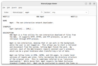 simple manual page viewer