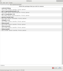 A graphical tool to find and remove orphaned libraries