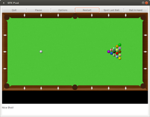 simple pool billiard game written with GTK+