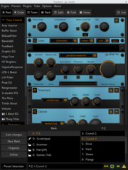 Guitarix's preset menu