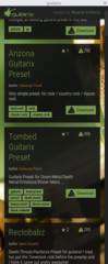 Guitarix's online preset discovery
