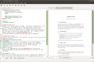 Gummi 0.8.0 main window