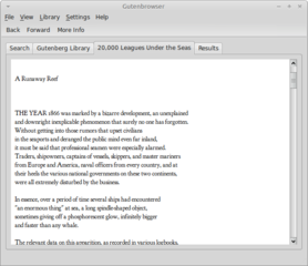 Project Gutenberg Etext reader