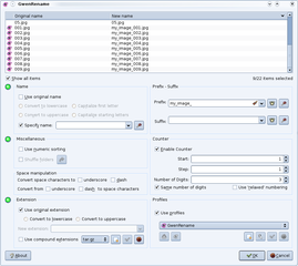Batch renamer tool for KDE