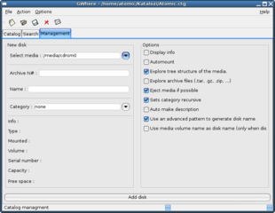 removable media catalog manager