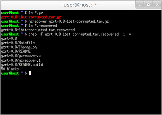 recovering a gzip file
