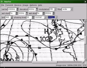 Receive/send radio facsimile transmissions with Soundcard/PTC-II