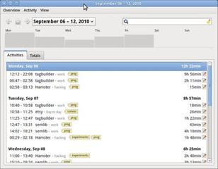 time tracking application for GNOME