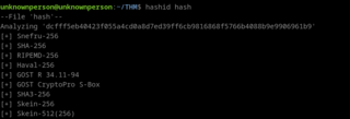 Identify the different types of hashes used to encrypt data