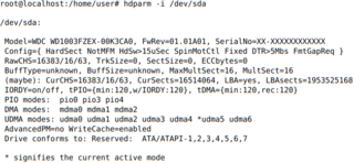 hdparm -i (Display  the identification info which the kernel drivers)