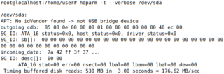 hdparm -t --verbose (Perform  timings  of  device reads for benchmark ...)