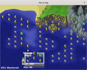 The main screen where you can select the game you want to play