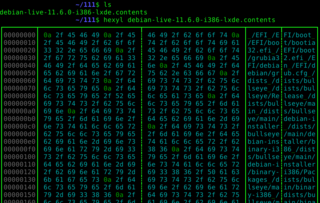 Command-line hex viewer with colored output