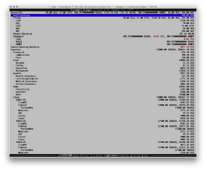 command-line double-entry accounting program