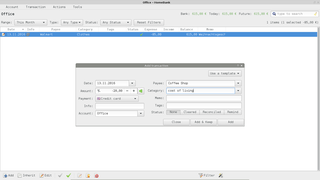 Add Transaction Window