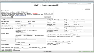 web-based property management system for hotels or B&Bs