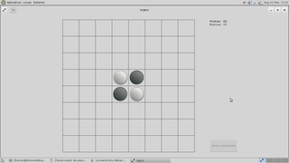 Iagno game like reversi running on Debian 8 GNU/Linux