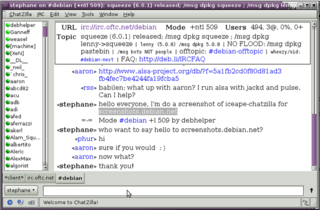 Iceape Chatzilla IRC client