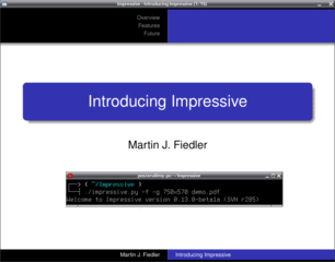 PDF presentation tool with eye candies