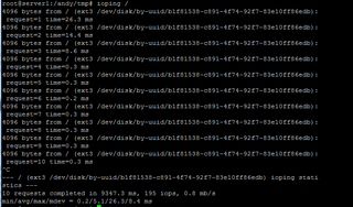 Simple disk I/O latency measuring tool
