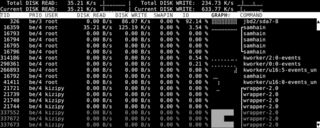 simple top-like I/O monitor (implemented in C)