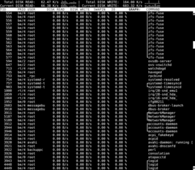 simple top-like I/O monitor (implemented in C)
