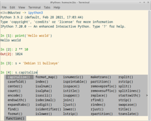 Enhanced interactive Python 3 shell