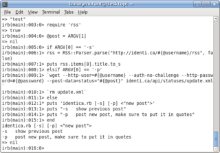 Interactive Ruby (irb)