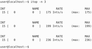 simple top-like interrupt load monitor