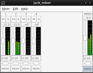 GTK+ JACK audio mixer application (Python 3)